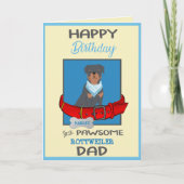 Carte Joyeux Birthday Dog Daddy de Rottweiler Dog (Devant)