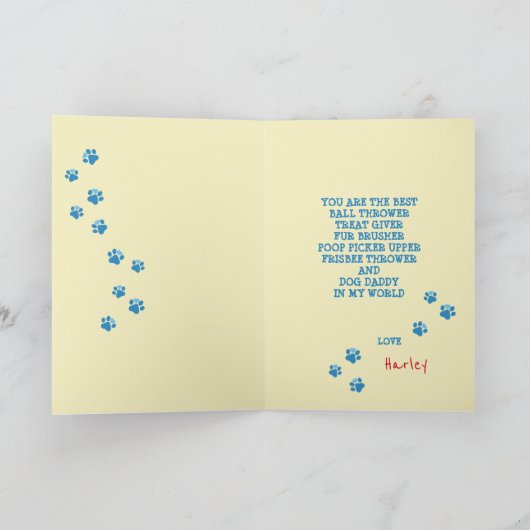 Carte Joyeux Birthday Dog Daddy de Rottweiler Dog (Intérieur)