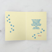 Carte Joyeux Birthday Dog Daddy du berger allemand (Intérieur)