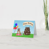 Carte Joyeux Birthday Staffordshire Bull Terrier (Devant)
