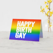 Carte Joyeux Birthgay (Fleur jaune)
