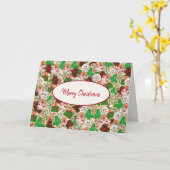 Carte Joyeux biscuits à sucre de Noël (Fleur jaune)