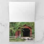 Carte Joyeux Bison Bull Anniversaire Au Pont Couvert (Intérieur)