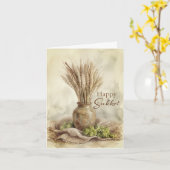 Carte Joyeux Blé de Souccot (Fleur jaune)