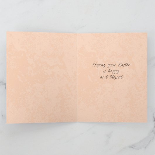 Carte Joyeux Bleu de Pâques (Intérieur)