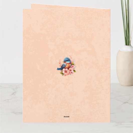 Carte Joyeux Bleu de Pâques (Dos)