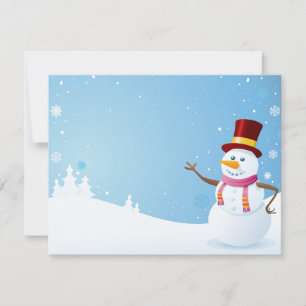 Carte Joyeux bonhomme de neige