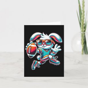 Carte Joyeux Bonnet de Pâques Quarterback Récepteur Foot