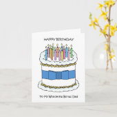 Carte Joyeux Bonus d'anniversaire papa (Fleur jaune)
