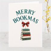 Carte Joyeux Bookmas  (Fleur jaune)