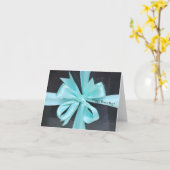Carte Joyeux Boss's Day Blue ruban cadeau (Fleur jaune)