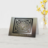 Carte Joyeux Boss's Day Classic Design (Fleur jaune)