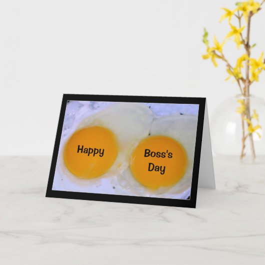 Carte Joyeux Boss's Day Egg-stra Special Boss! (Fleur jaune)