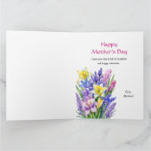 Carte Joyeux Bouquet de fleurs du printemps de la Fête d (Intérieur)