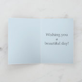 Carte Joyeux Bow d'anniversaire en bleu (Intérieur)