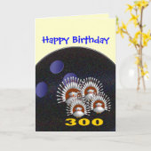 Carte Joyeux Bowling Anniversaire (Fleur jaune)