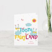 Carte Joyeux Bright Tooth Fairy Land Sparkly Magique Fun (Devant)
