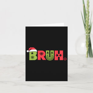 Carte Joyeux Bruh Famille de Noël Correspondant Pyjama P