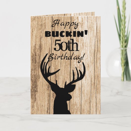 Carte Joyeux Buckin 50e Anniversaire de la chasse (Devant)
