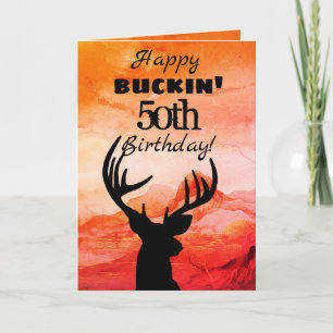 Carte Joyeux Buckin 50e Anniversaire de la chasse