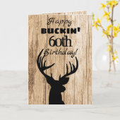 Carte Joyeux Buckin 60e Anniversaire de la chasse (Fleur jaune)