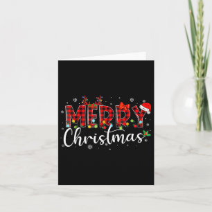 Carte Joyeux Buffalo de Noël Plaid Rouge Noël Noël Noël
