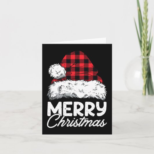 Carte Joyeux Buffalo de Noël Plaid Rouge Noël Noël Noël (Devant)
