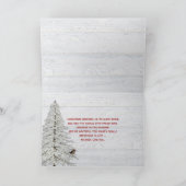 Carte Joyeux buffle de Noël plaqué d'oiseau (Intérieur)