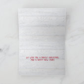 Carte Joyeux buffle de vacances plaid et cardinal (Intérieur)