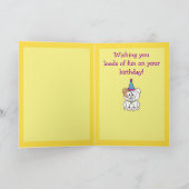 Carte Joyeux Bulldog pour l'anniversaire : Great-Grandso (Intérieur)