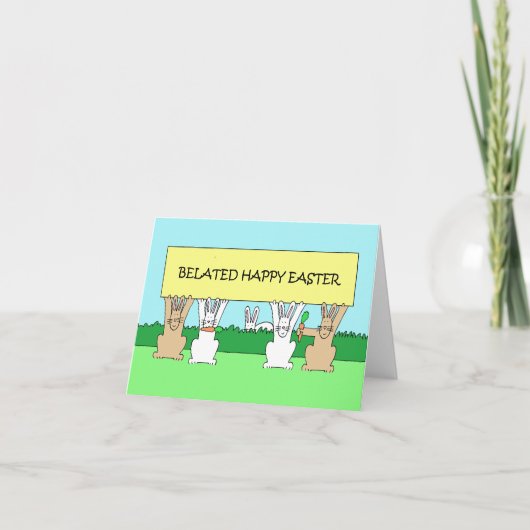 Carte Joyeux Bunnies de Pâques (Devant)