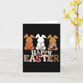 Carte Joyeux Bunny Ra de baseball de baseball de Pâques (Fleur jaune)