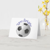 Carte Joyeux cadeau d'anniversaire de football (Fleur jaune)