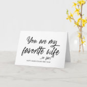 Carte Joyeux cadeau d'anniversaire pour femme du mari (Fleur jaune)