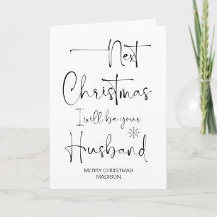 Carte Joyeux cadeau de Noël pour Fiancé de Boyfriend