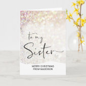 Carte Joyeux Cadeau De Noël Pour Soeur Noël (Fleur jaune)