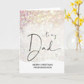 Carte Joyeux cadeau de voeux de Noël pour papa de fille (Fleur jaune)