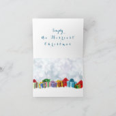 Carte Joyeux Cadeau Donner Personnalisé Snow Surprise (Intérieur)