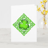 Carte Joyeux cadeau St. Patrick's Day Clover (Fleur jaune)