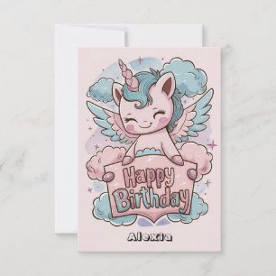 Carte Joyeux cadeau Unicorn anniversaire