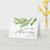 Carte Joyeux Cadeaux de première Fête des pères de la pe (Fleur jaune)