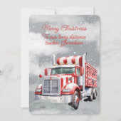 Carte Joyeux Camion longue distance de Noël Grandson (Devant)