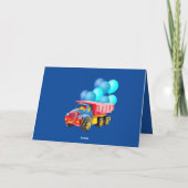 Carte Joyeux Camions Et Ballons De Pompage D'Anniversair (Dos)