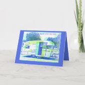 Carte Joyeux Camper Vintage Trailer Joyeux anniversaire (Dos)