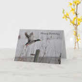 Carte Joyeux Canard de Mallard (Fleur jaune)