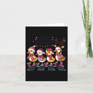 Carte Joyeux Canardmas Chapeau de Santa Drôle de Canards