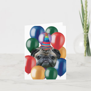 Carte Joyeux carlin d'anniversaire