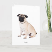 Carte Joyeux Carlin d'anniversaire Chiens de marionnette (Dos)