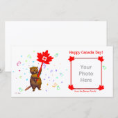 Carte Joyeux castor de la fête du Canada (Devant / Derrière)