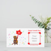 Carte Joyeux castor de la fête du Canada (Debout devant)